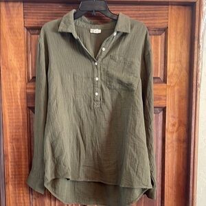 a.n.a Forest Green Casual Shirt large